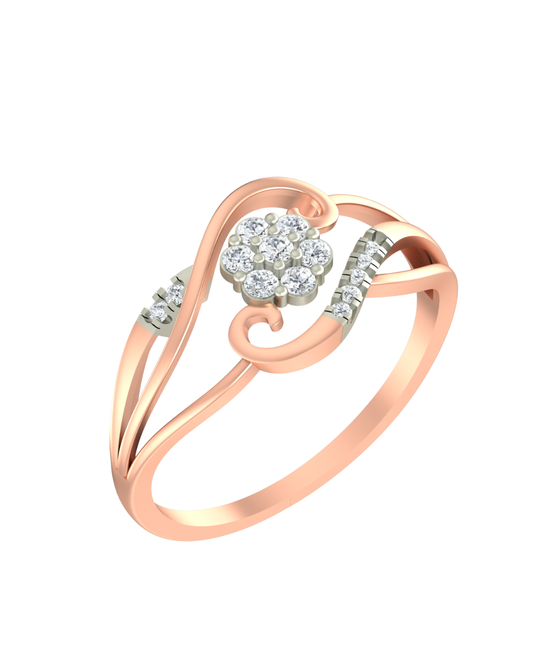 Gold & Diamond Ring For Women KRC10302