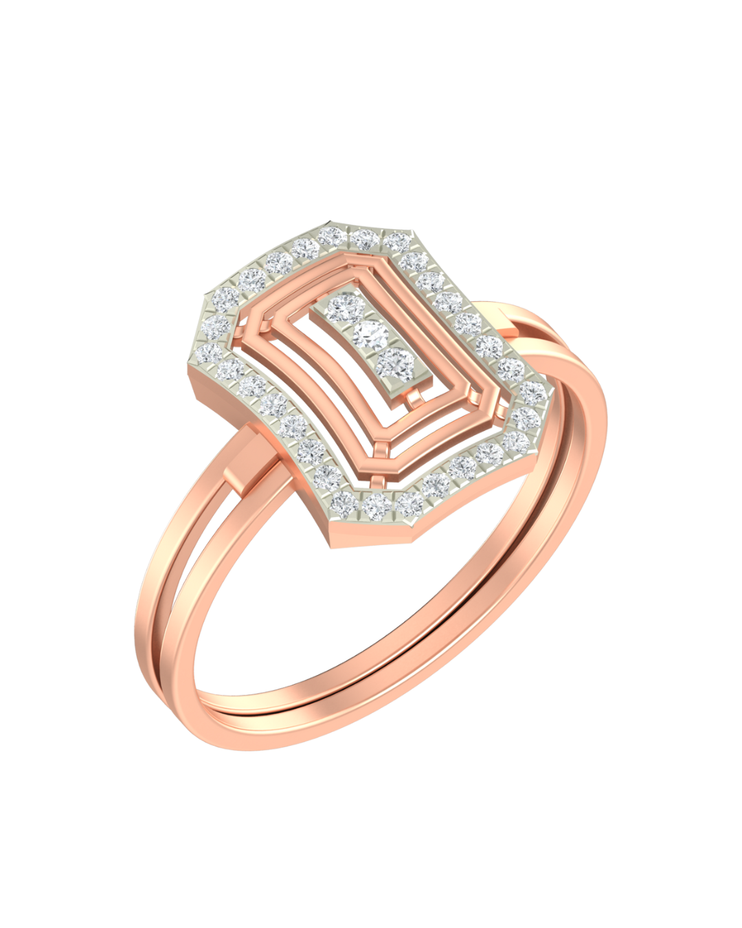 Gold & Diamond Cocktail Ring For Women KRC10293