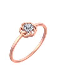 18K Gold & Diamond Ring For Women KSK179