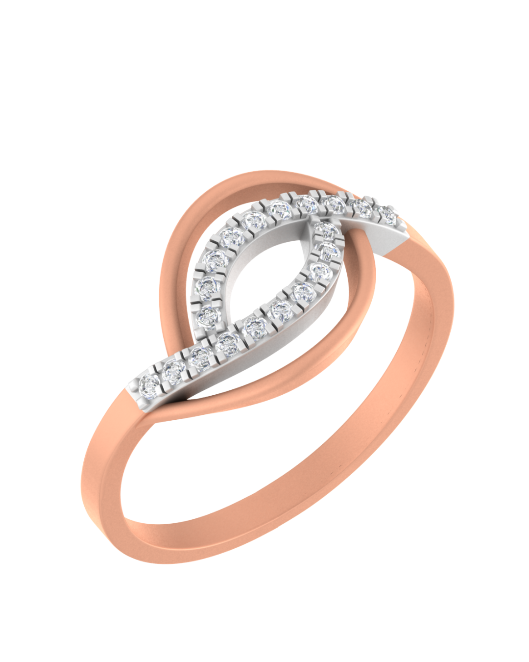 18K Gold & Diamond Ring For Women KRE10518