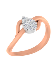 18K Gold & Diamond Ring For Women KRE10510