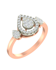 18K Gold & Diamond Ring For Women KRA10488