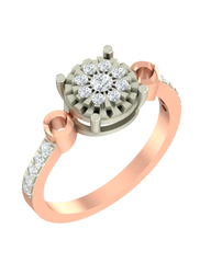 18K Gold & Diamond Ring For Women KRA10056