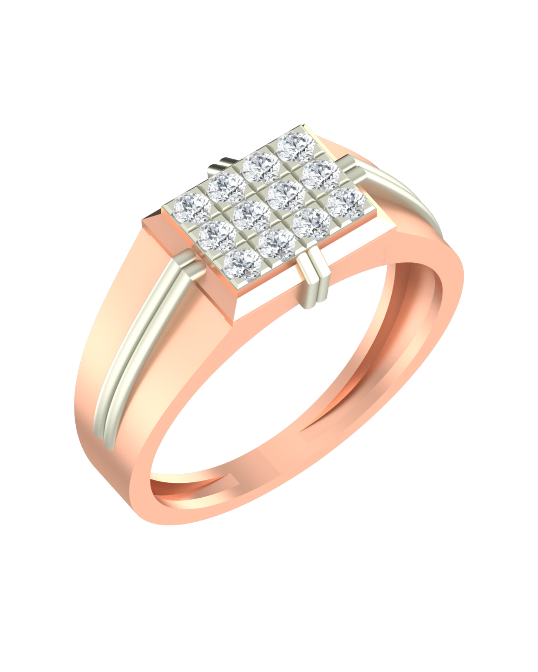 Gold & Diamond Engagement Ring For Men KRC20190