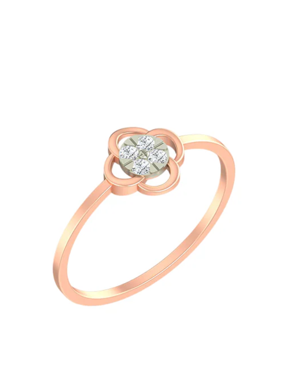 18K Gold & Diamond Dailywear Ring For Women PLR-143