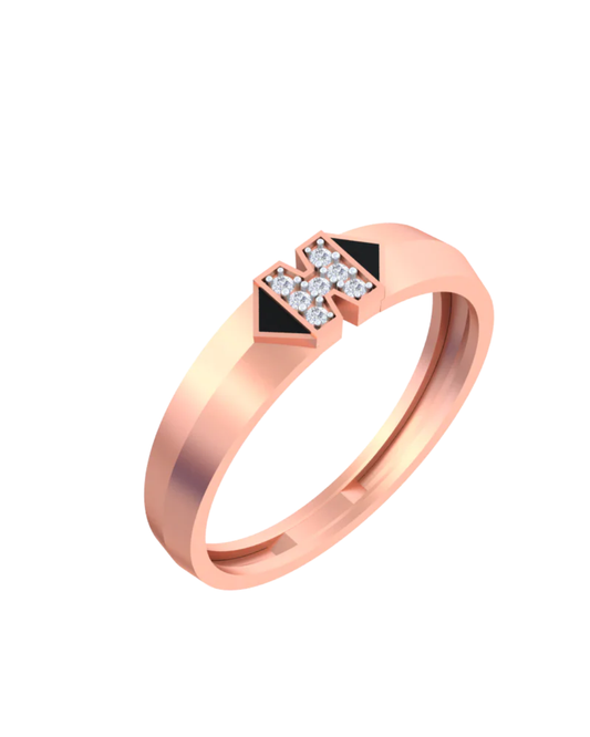 18K Gold & Diamond Band Ring For Men KSK272