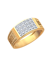 18K Gold & Diamond Ring For Men KRB60306