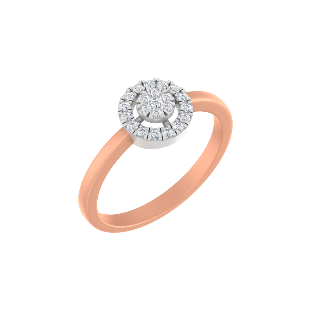 18K Gold & Diamond Ring For Women KRE10512