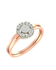 18K Gold & Diamond Ring For Women PLR-93