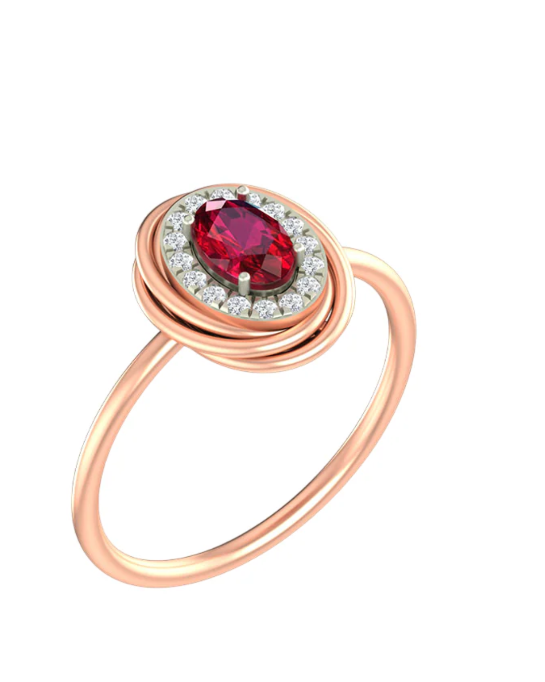 18K Gold & Diamond Gemstone Ring For Women PJLR-198