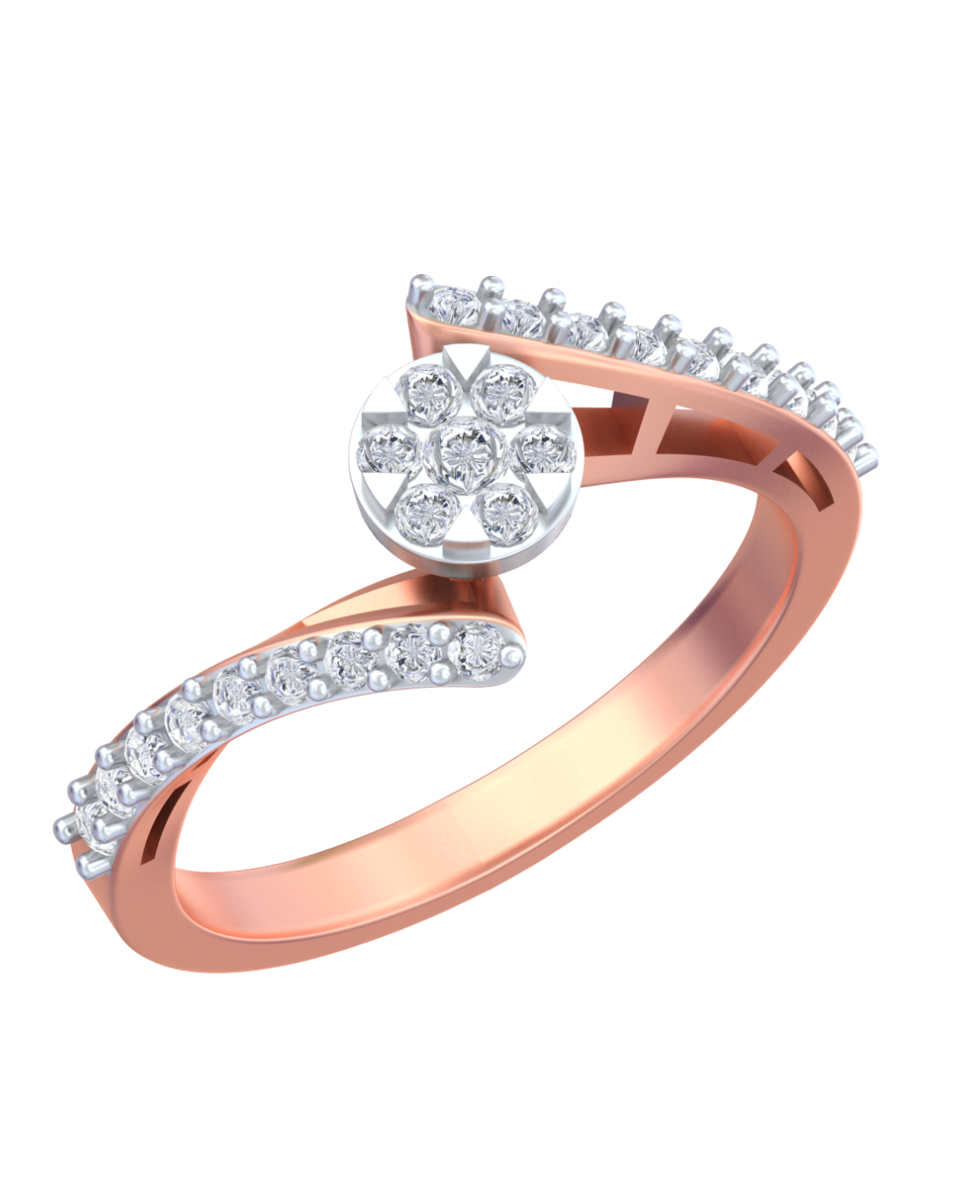 Gold & Diamond Engagement Ring For Women KRC10774