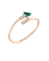 18K Gold & Diamond Gemstone Ring For Women KLR-348