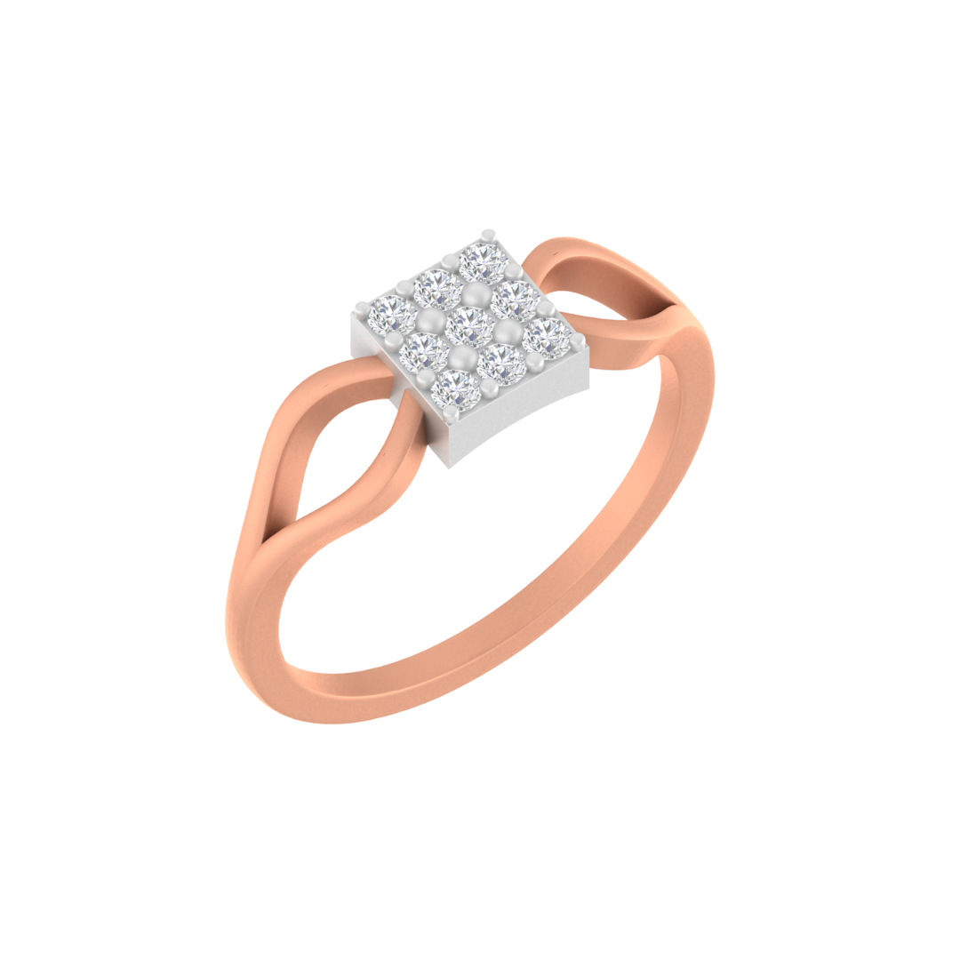 18K Gold & Diamond Ring For Women KRE10517