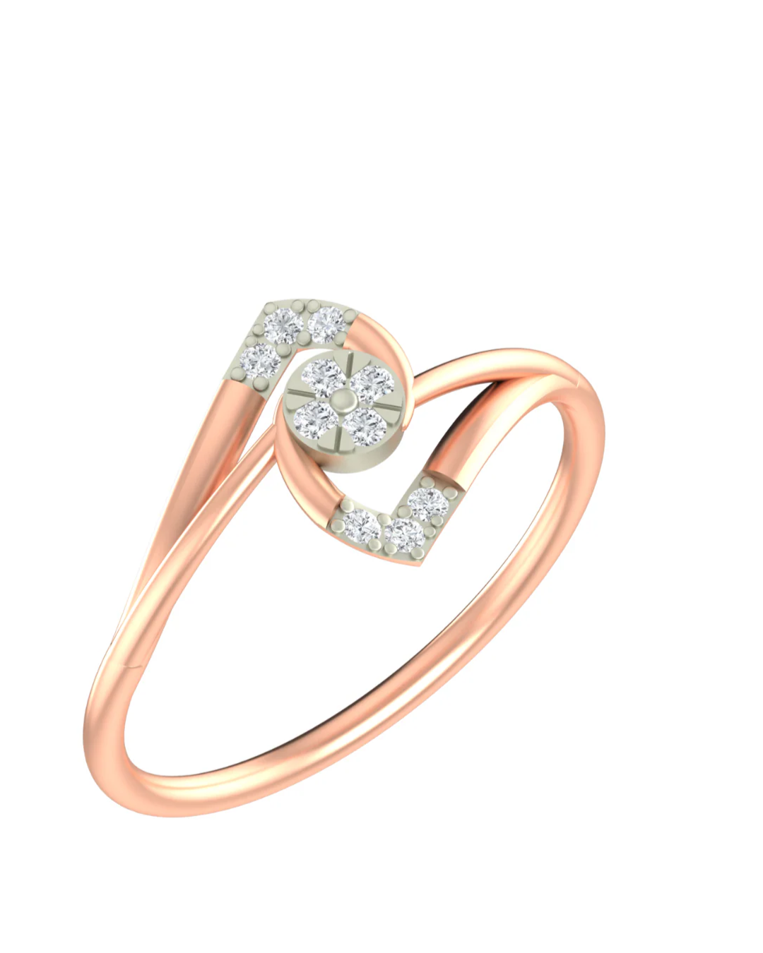 महिलाओं के लिए 18K गोल्ड और डायमंड डेलीवियर रिंग KRA10587