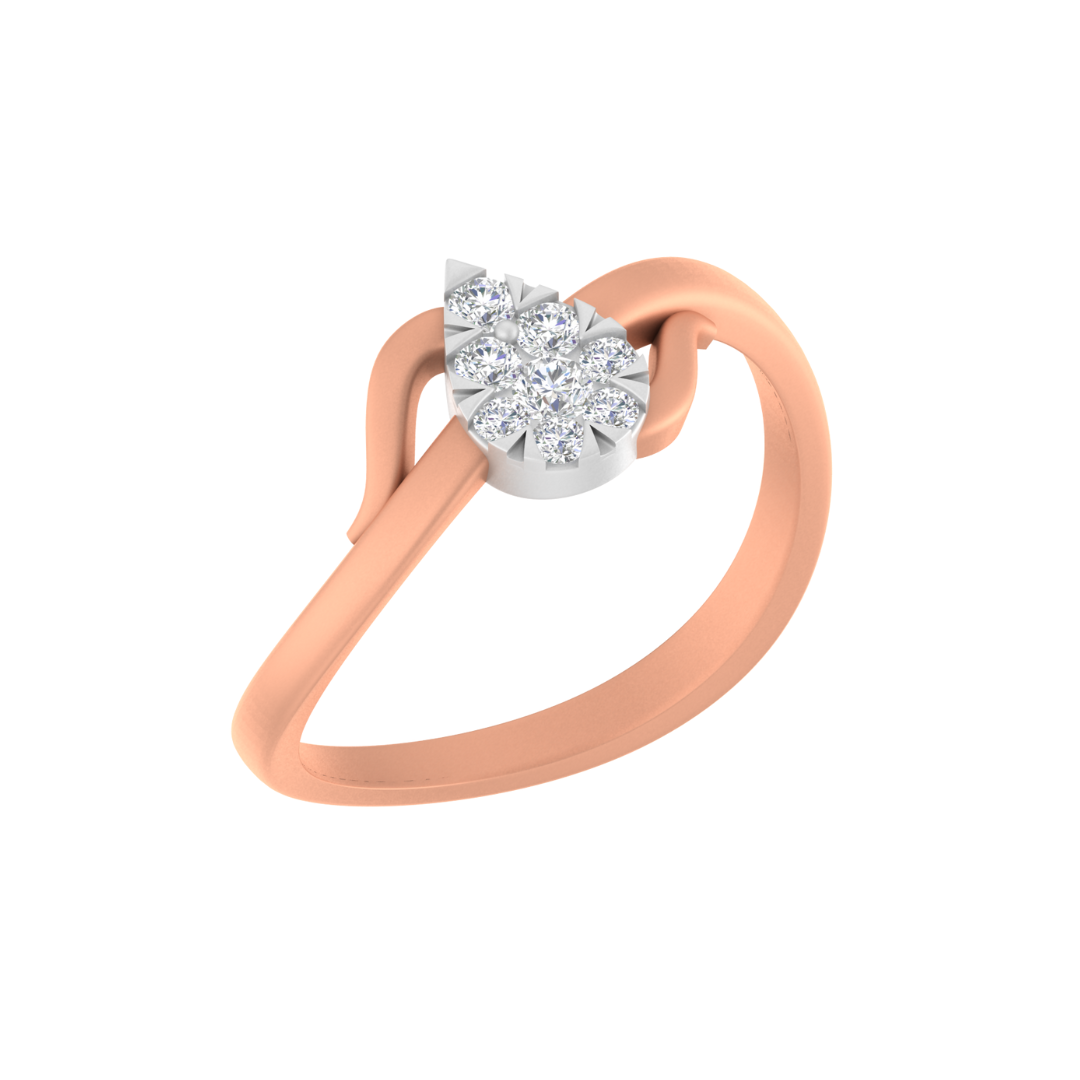 18K Gold & Diamond Ring For Women KRE10510