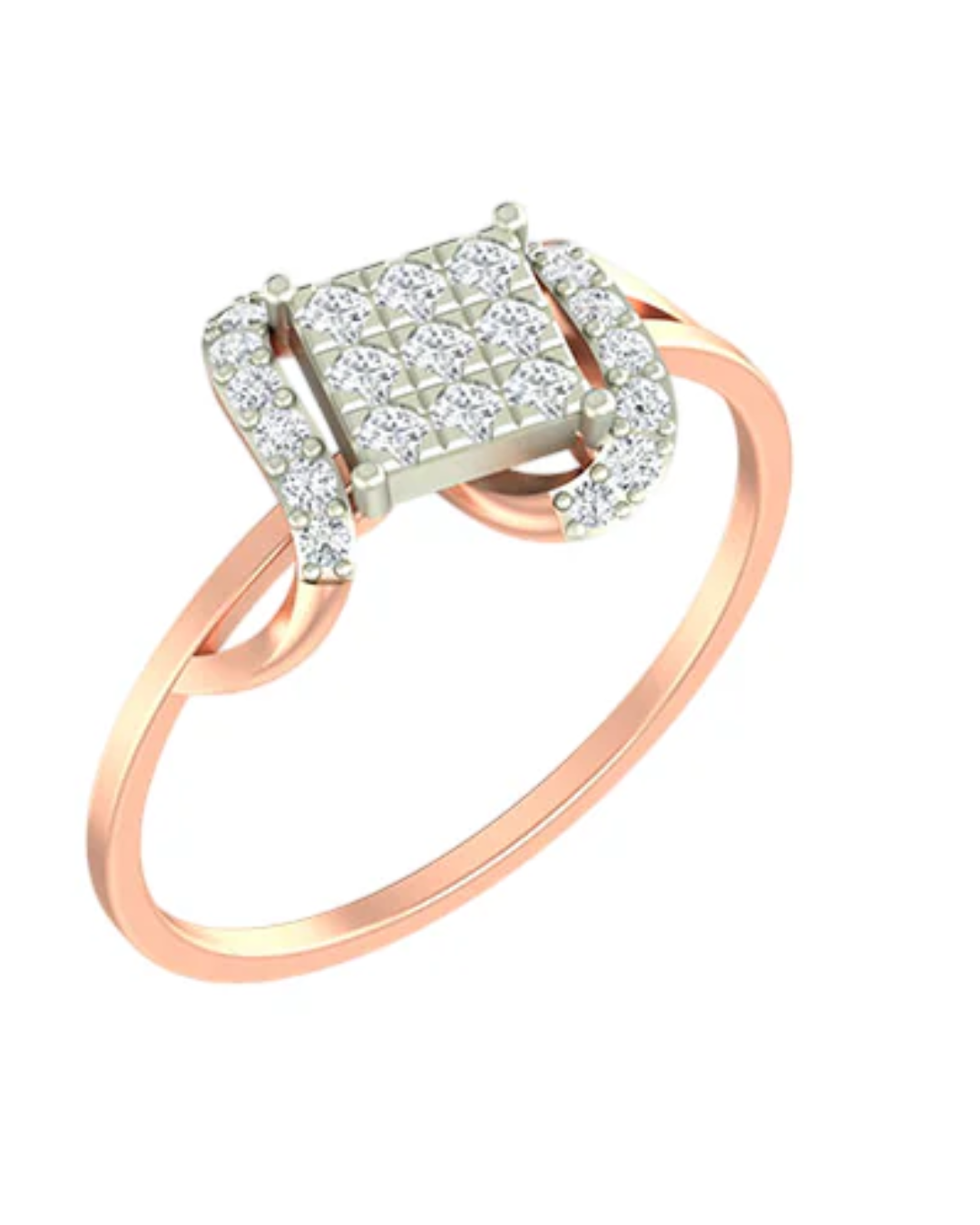 Gold & Diamond Engagement Ring For Women KRB10061