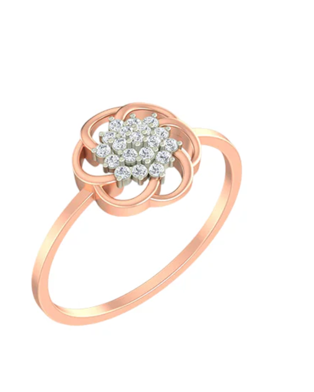 18K Gold & Diamond Dailywear Ring For Women PLR-140