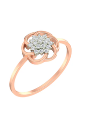 18K Gold & Diamond Dailywear Ring For Women PLR-140