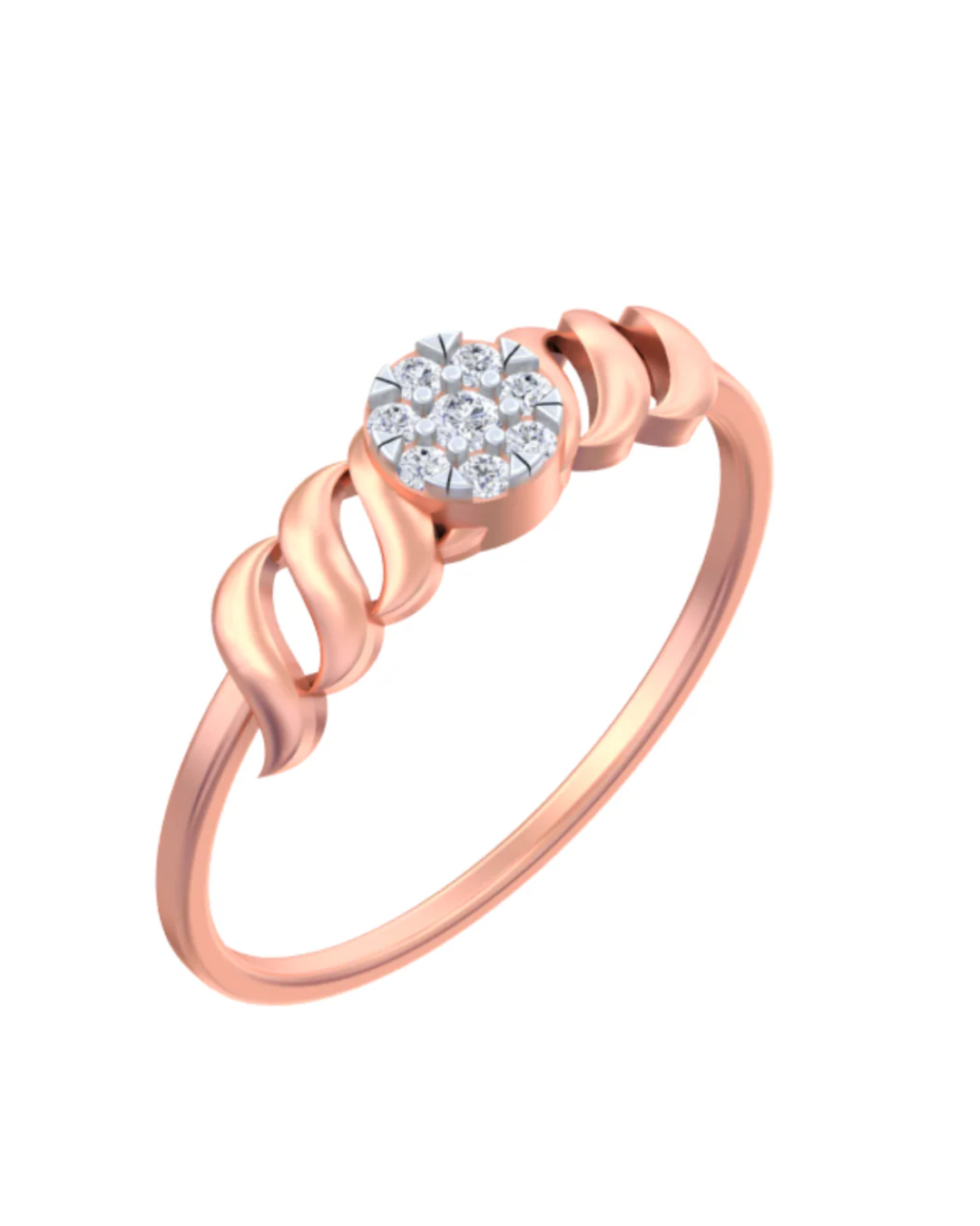 Gold & Diamond Dailywear Ring For Women KRC10381