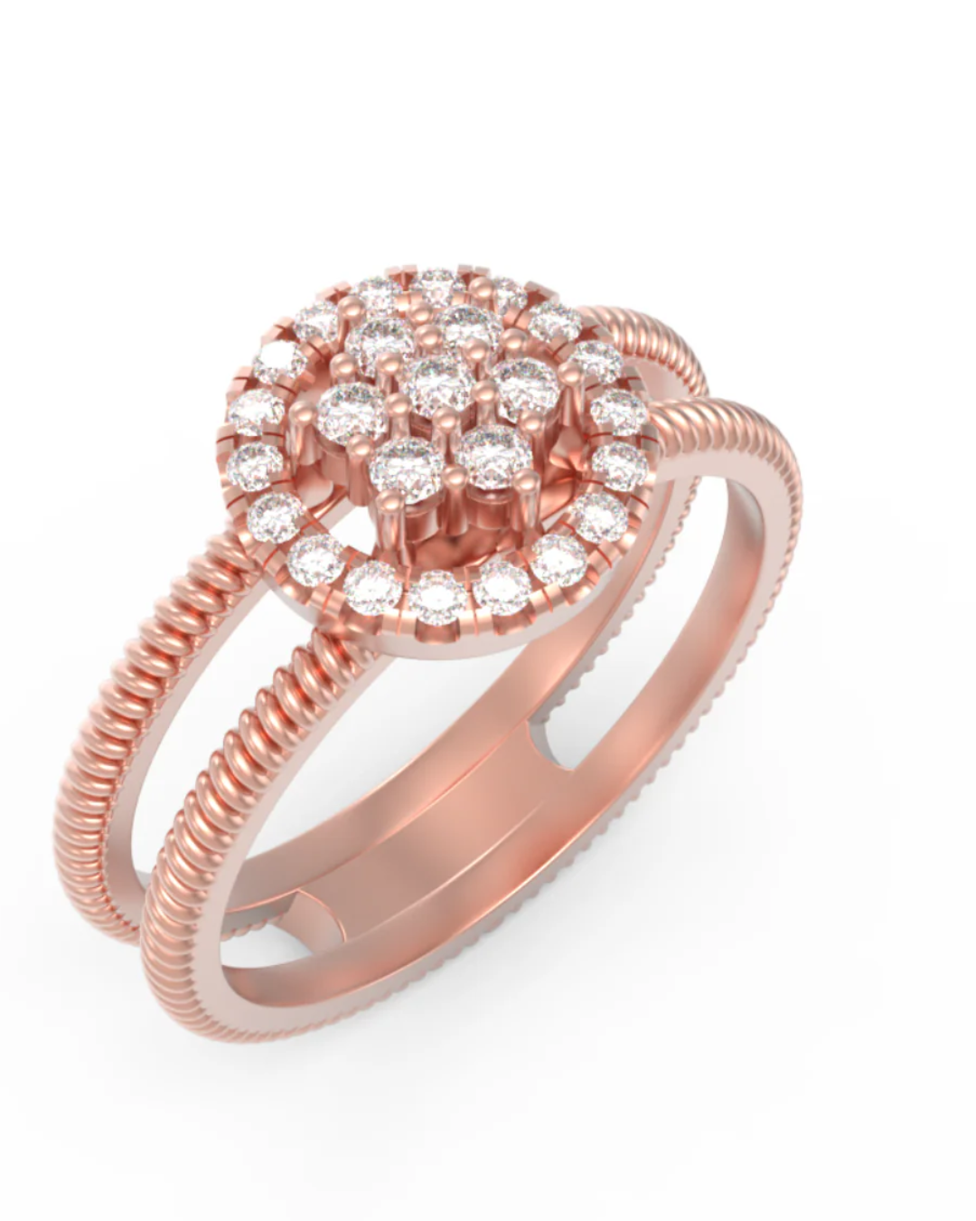 18K Gold & Diamond Engagement Ring For Women KRL10409