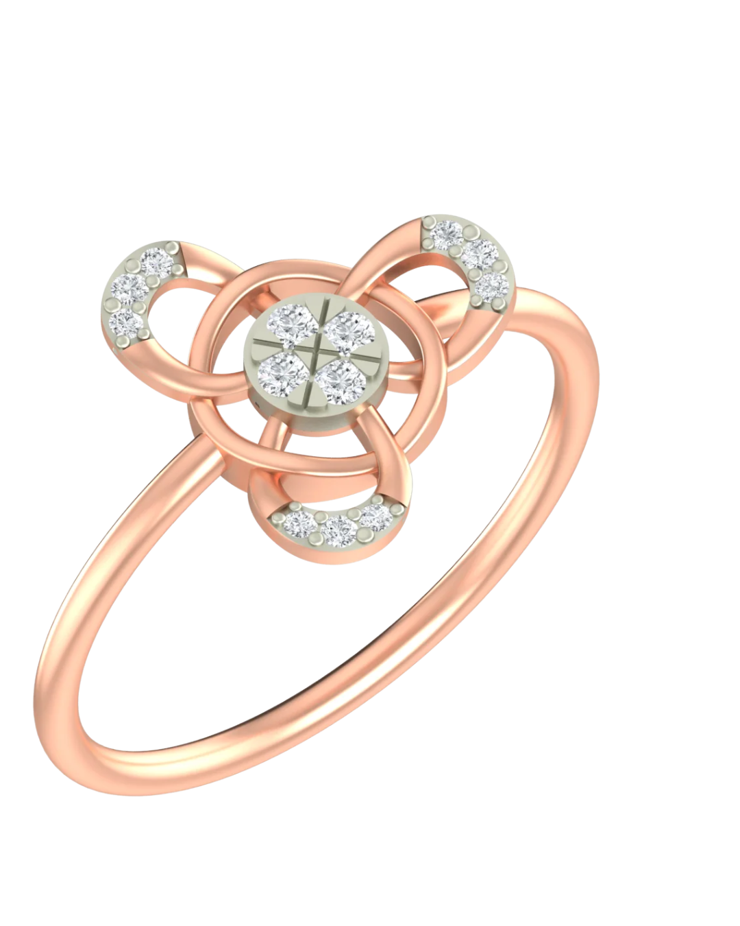 18K Gold & Diamond Dailywear Ring For Women KRA10572