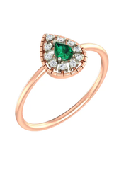18K Gold & Diamond Gemstone Ring For Women KLR-30A