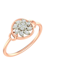 18K Gold & Diamond Dailywear Ring For Women KLR-38