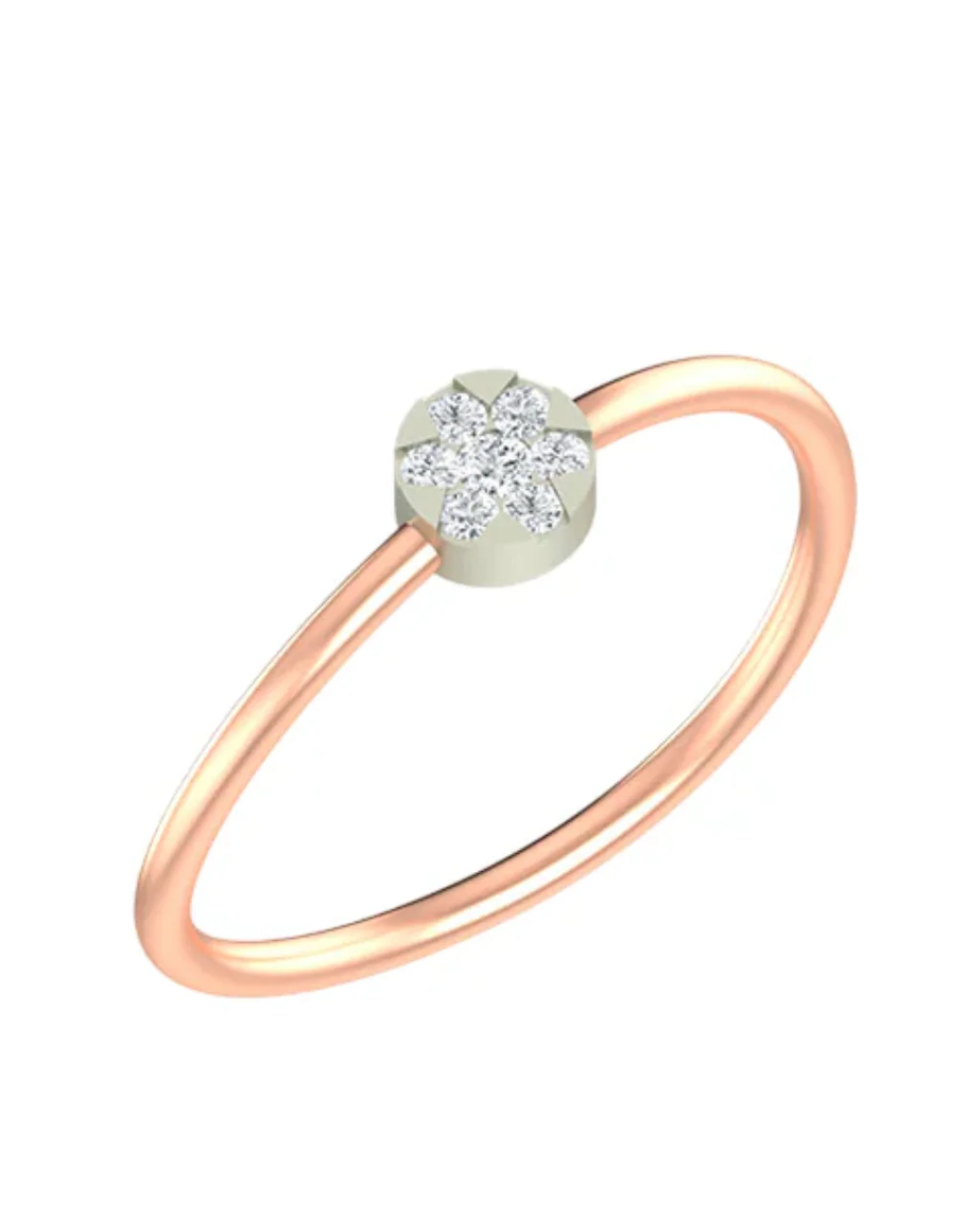 18K Gold & Diamond Dailywear Ring For Women KLR-44
