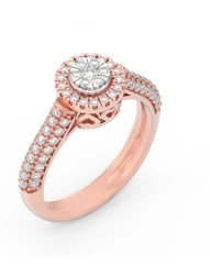 18K Gold & Diamond Engagement Ring For Women KRL10502