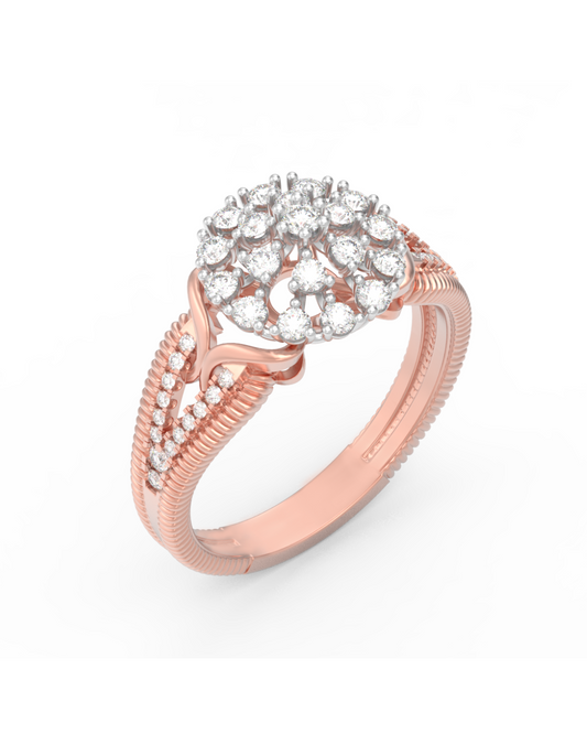 18K Gold & Diamond Engagement Ring For Women KRL10421