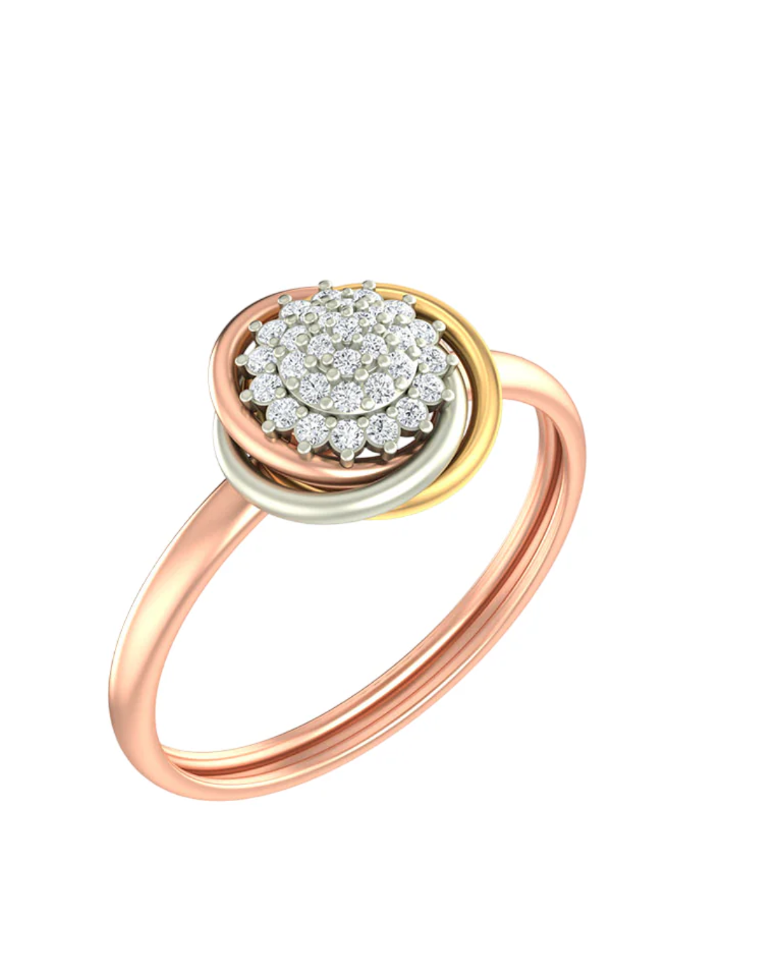Gold & Diamond Ring For Women KRB10174