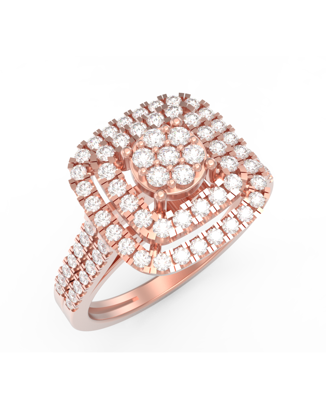 18K Gold & Diamond Ring For Women KRL10417