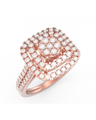 18K Gold & Diamond Ring For Women KRL10417