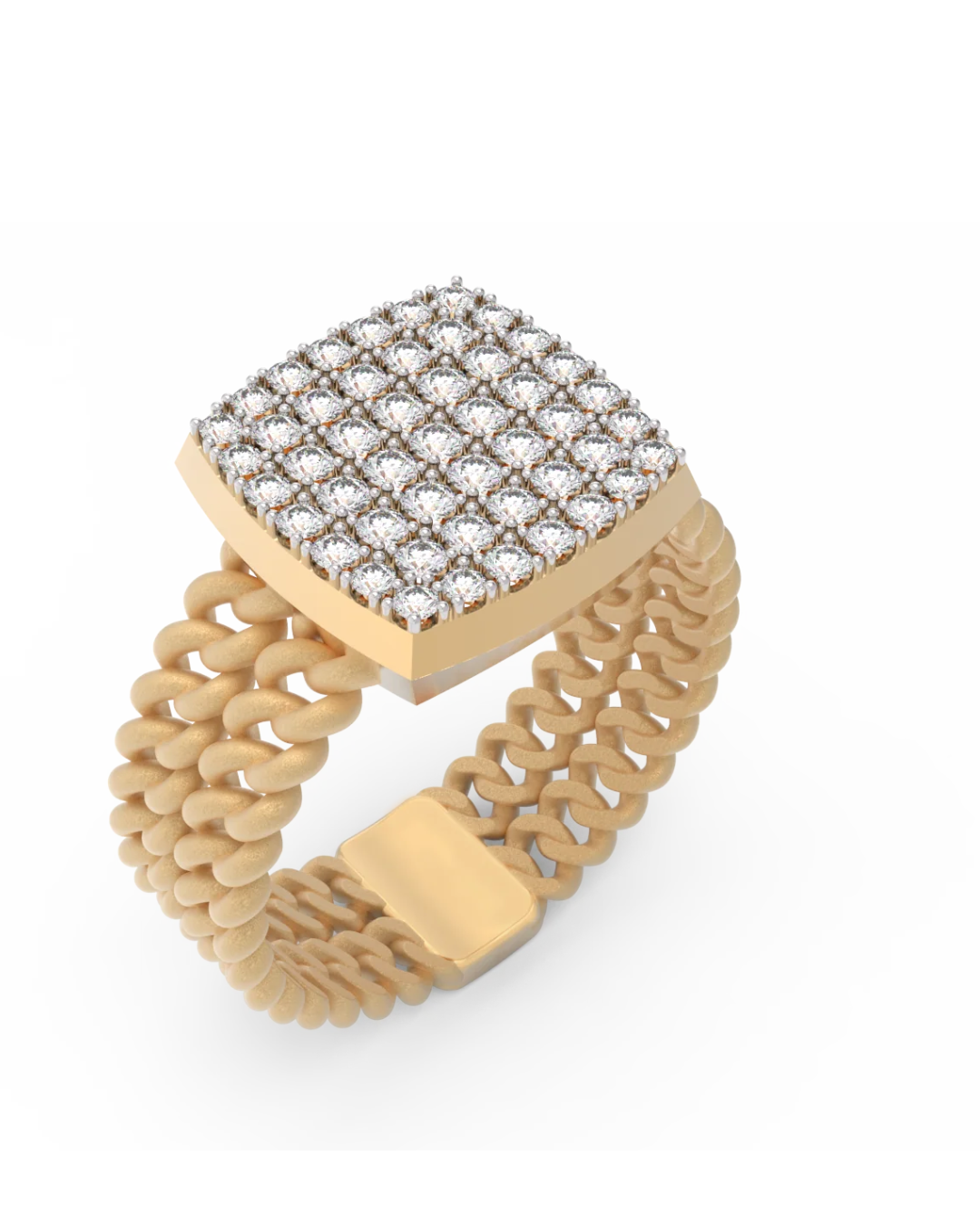 18K Gold & Diamond Engagement Ring For Men KRC60128