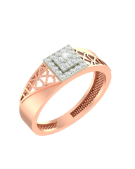 18K Gold & Diamond Band Ring For Men PRA60286