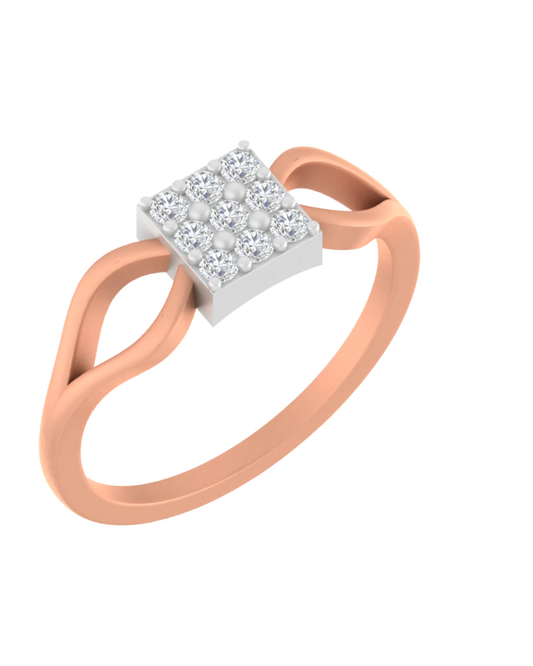 18K Gold & Diamond Engagement Ring For Women KRE10517