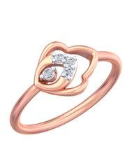 18K Gold & Diamond Dailywear Ring For Women KRB10480