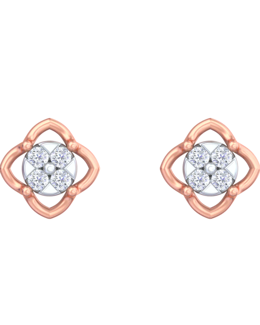 18K Gold & Diamond Women Stud Earring KRK30046