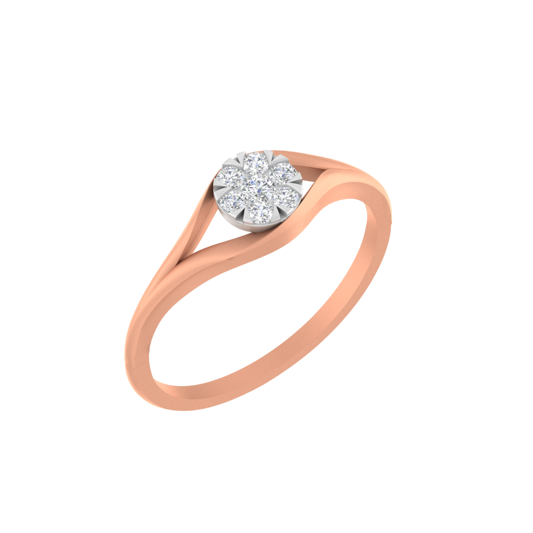 18K Gold & Diamond Ring For Women KRE10519