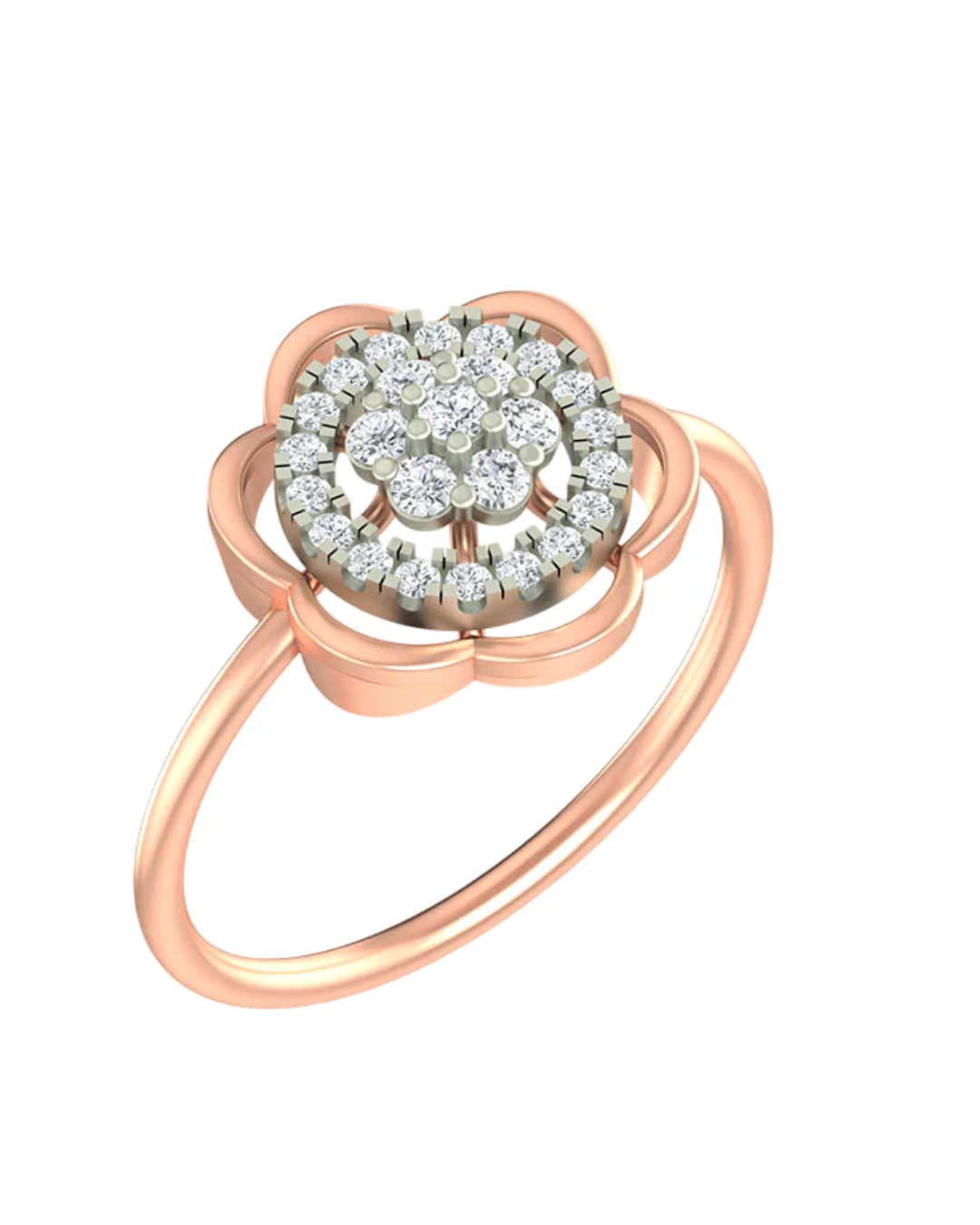 Gold & Diamond Engagement Ring For Women KRB10182