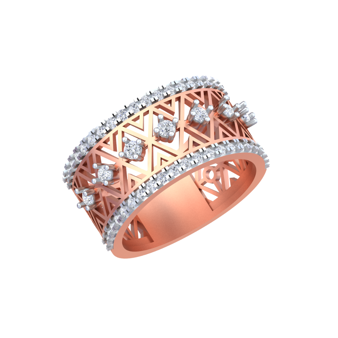 Gold & Diamond Ring For Women KRC10826