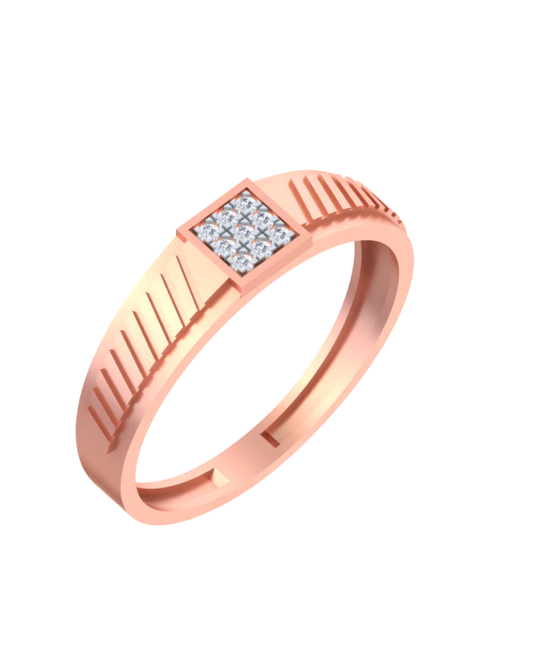 18K Gold & Diamond Ring For Men KSK250