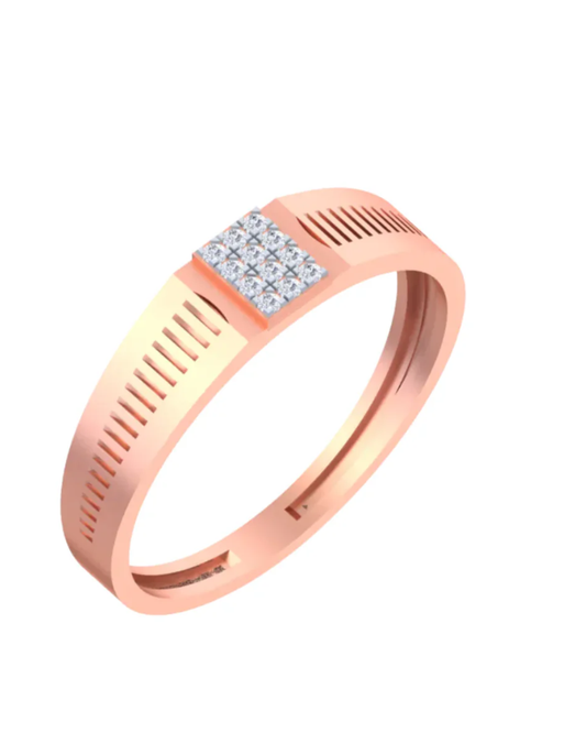 18K Gold & Diamond Ring For Men KSK262