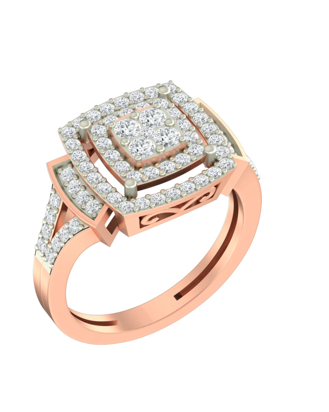 18K Gold & Diamond Engagement Ring For Women KRA10069