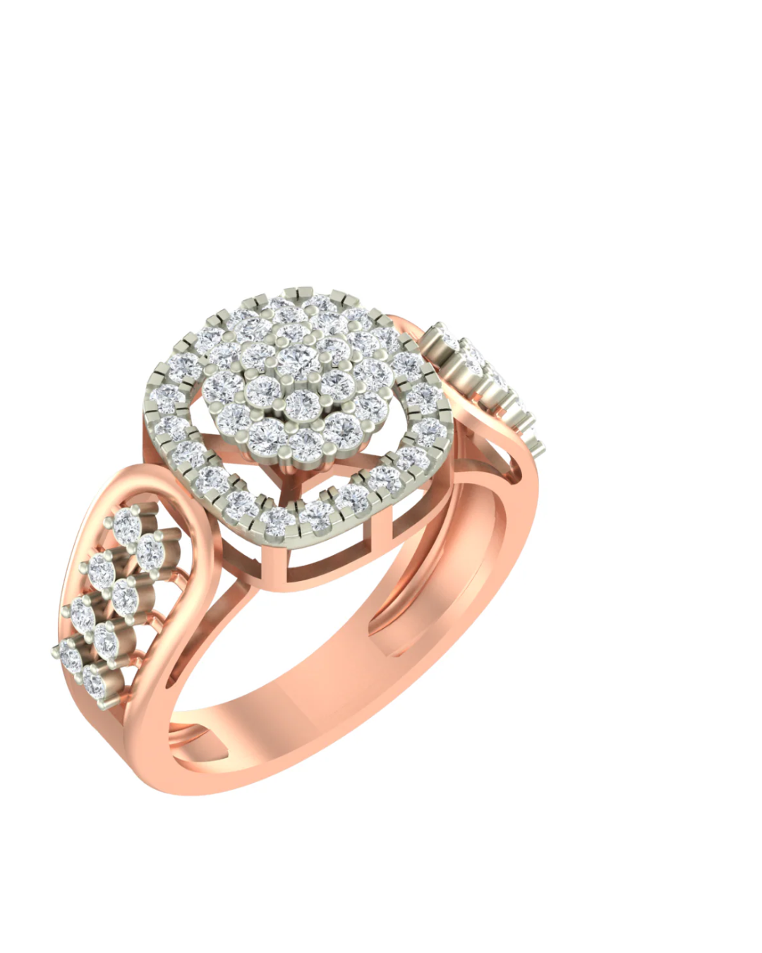 Gold & Diamond Cocktail Ring For Women KRC10542