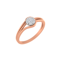 18K Gold & Diamond Ring For Women KRE10516