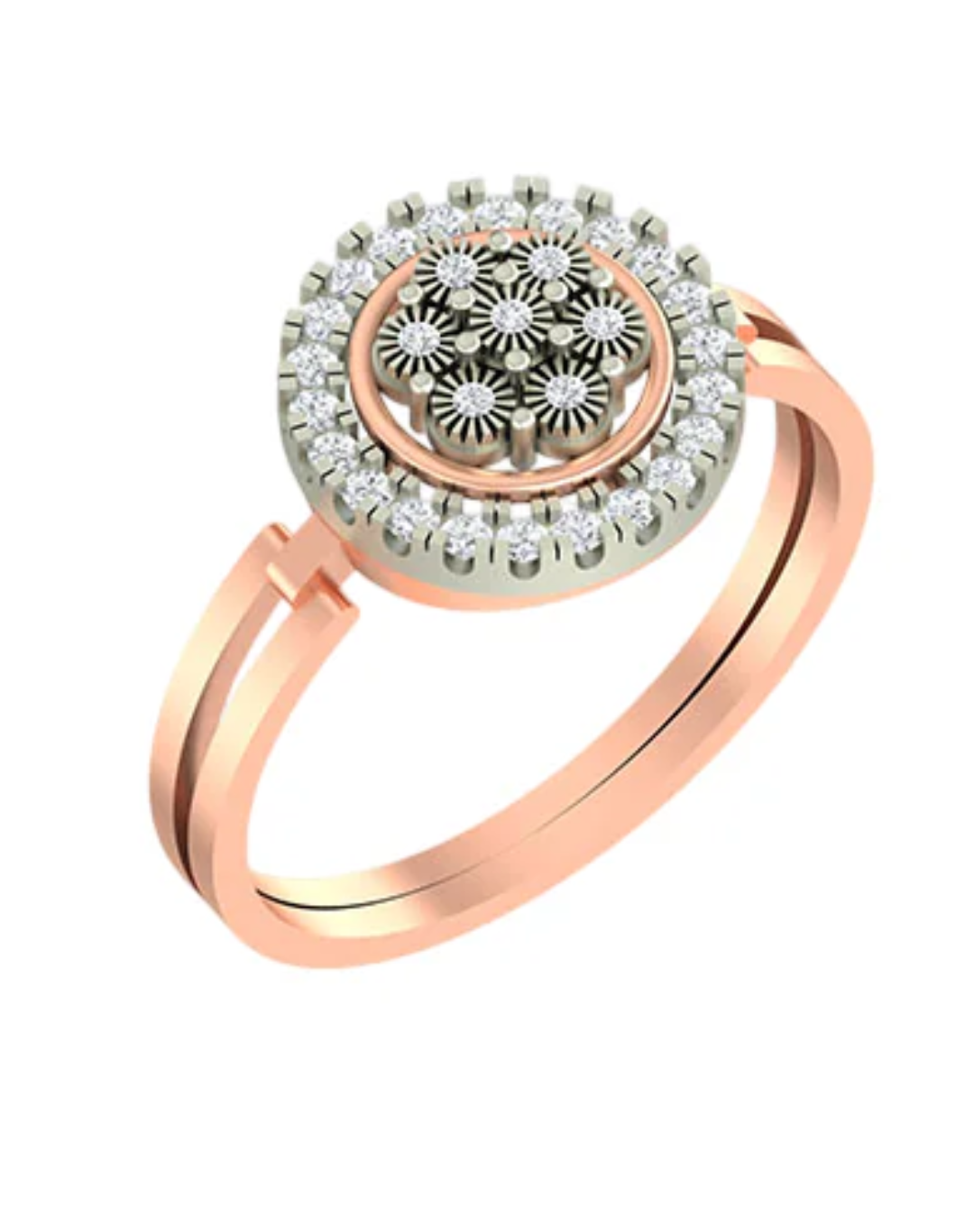 Gold & Diamond Engagement Ring For Women KRB10144