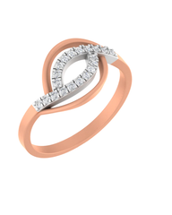 18K Gold & Diamond Ring For Women KRE10518