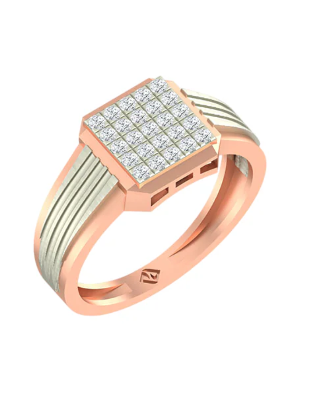 Gold & Diamond Engagement Ring For Men KRB20019