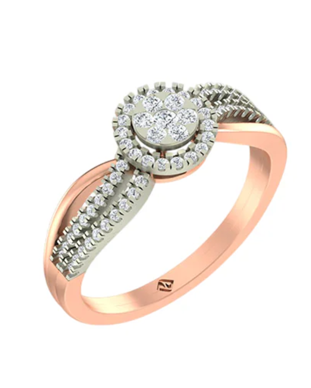 Gold & Diamond Engagement Ring For Women KRC10917